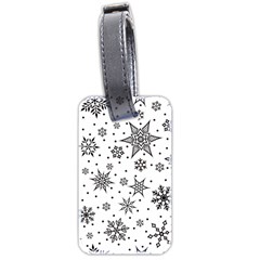 Snowflake-icon-vector-christmas-seamless-background-531ed32d02319f9f1bce1dc6587194eb Luggage Tag (two Sides) by saad11