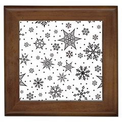 Snowflake-icon-vector-christmas-seamless-background-531ed32d02319f9f1bce1dc6587194eb Framed Tile by saad11