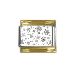 Snowflake-icon-vector-christmas-seamless-background-531ed32d02319f9f1bce1dc6587194eb Gold Trim Italian Charm (9mm) by saad11