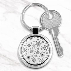 Snowflake-icon-vector-christmas-seamless-background-531ed32d02319f9f1bce1dc6587194eb Key Chain (round) by saad11