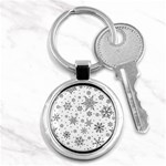 Snowflake-icon-vector-christmas-seamless-background-531ed32d02319f9f1bce1dc6587194eb Key Chain (Round) Front