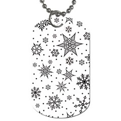 Snowflake-icon-vector-christmas-seamless-background-531ed32d02319f9f1bce1dc6587194eb Dog Tag (one Side) by saad11