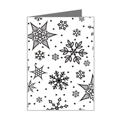 Snowflake-icon-vector-christmas-seamless-background-531ed32d02319f9f1bce1dc6587194eb Mini Greeting Card by saad11