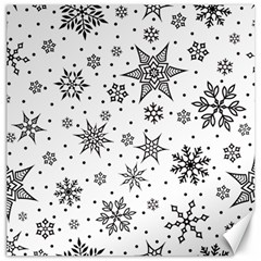 Snowflake-icon-vector-christmas-seamless-background-531ed32d02319f9f1bce1dc6587194eb Canvas 12  X 12  by saad11