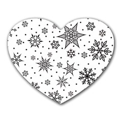 Snowflake-icon-vector-christmas-seamless-background-531ed32d02319f9f1bce1dc6587194eb Heart Mousepad by saad11