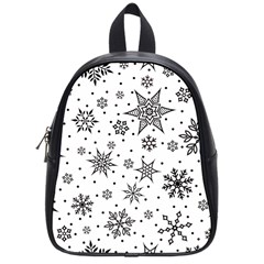 Snowflake-icon-vector-christmas-seamless-background-531ed32d02319f9f1bce1dc6587194eb School Bag (small) by saad11