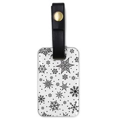 Snowflake-icon-vector-christmas-seamless-background-531ed32d02319f9f1bce1dc6587194eb Luggage Tag (one Side) by saad11