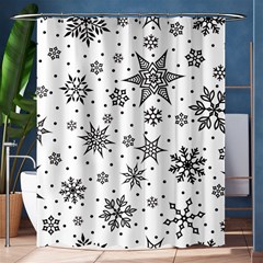 Snowflake-icon-vector-christmas-seamless-background-531ed32d02319f9f1bce1dc6587194eb Shower Curtain 60  X 72  (medium)  by saad11