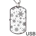 Snowflake-icon-vector-christmas-seamless-background-531ed32d02319f9f1bce1dc6587194eb Dog Tag USB Flash (One Side) Front