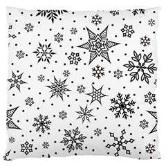 Snowflake-icon-vector-christmas-seamless-background-531ed32d02319f9f1bce1dc6587194eb Large Cushion Case (two Sides) by saad11