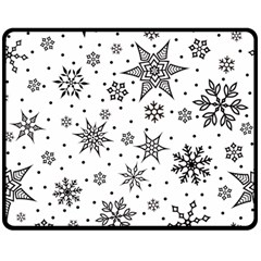 Snowflake-icon-vector-christmas-seamless-background-531ed32d02319f9f1bce1dc6587194eb Two Sides Fleece Blanket (medium) by saad11