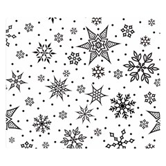 Snowflake-icon-vector-christmas-seamless-background-531ed32d02319f9f1bce1dc6587194eb Two Sides Premium Plush Fleece Blanket (small) by saad11