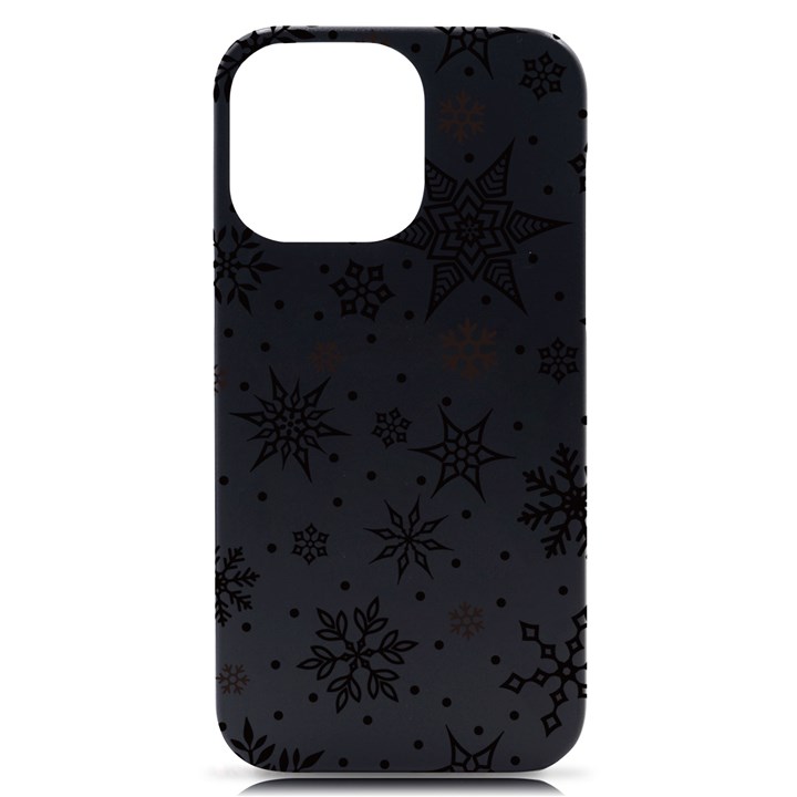 Snowflake-icon-vector-christmas-seamless-background-531ed32d02319f9f1bce1dc6587194eb iPhone 14 Pro Max Black UV Print Case