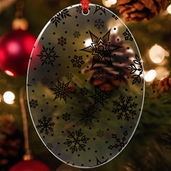 Snowflake-icon-vector-christmas-seamless-background-531ed32d02319f9f1bce1dc6587194eb Uv Print Acrylic Ornament Oval by saad11