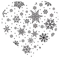 Snowflake-icon-vector-christmas-seamless-background-531ed32d02319f9f1bce1dc6587194eb Wooden Puzzle Heart by saad11