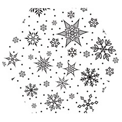 Snowflake-icon-vector-christmas-seamless-background-531ed32d02319f9f1bce1dc6587194eb Wooden Puzzle Hexagon by saad11