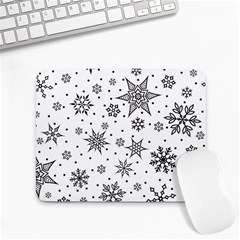 Snowflake-icon-vector-christmas-seamless-background-531ed32d02319f9f1bce1dc6587194eb Small Mousepad by saad11