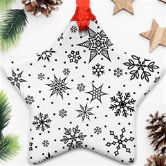 Snowflake-icon-vector-christmas-seamless-background-531ed32d02319f9f1bce1dc6587194eb Ornament (star) by saad11