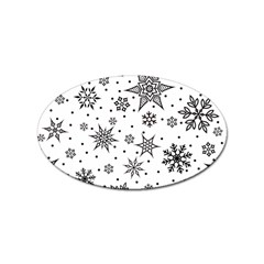 Snowflake-icon-vector-christmas-seamless-background-531ed32d02319f9f1bce1dc6587194eb Sticker (oval) by saad11