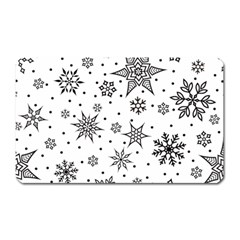 Snowflake-icon-vector-christmas-seamless-background-531ed32d02319f9f1bce1dc6587194eb Magnet (rectangular) by saad11