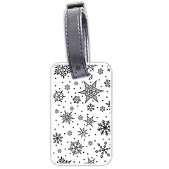 Snowflake-icon-vector-christmas-seamless-background-531ed32d02319f9f1bce1dc6587194eb Luggage Tag (one Side) by saad11