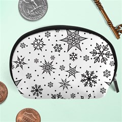 Snowflake-icon-vector-christmas-seamless-background-531ed32d02319f9f1bce1dc6587194eb Accessory Pouch (large) by saad11