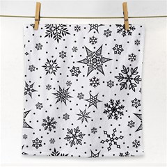 Snowflake-icon-vector-christmas-seamless-background-531ed32d02319f9f1bce1dc6587194eb Face Towel by saad11