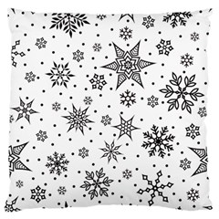 Snowflake-icon-vector-christmas-seamless-background-531ed32d02319f9f1bce1dc6587194eb Large Premium Plush Fleece Cushion Case (two Sides) by saad11