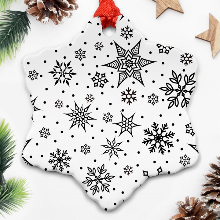 Snowflake-icon-vector-christmas-seamless-background-531ed32d02319f9f1bce1dc6587194eb Snowflake Ornament (Two Sides)