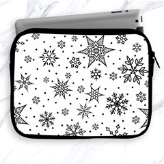 Snowflake-icon-vector-christmas-seamless-background-531ed32d02319f9f1bce1dc6587194eb Apple Ipad 2/3/4 Zipper Cases by saad11