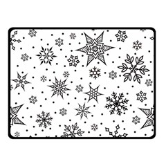 Snowflake-icon-vector-christmas-seamless-background-531ed32d02319f9f1bce1dc6587194eb Two Sides Fleece Blanket (small) by saad11