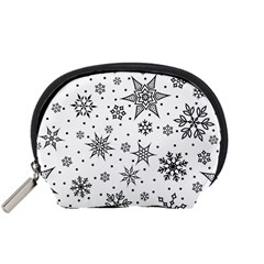 Snowflake-icon-vector-christmas-seamless-background-531ed32d02319f9f1bce1dc6587194eb Accessory Pouch (small) by saad11