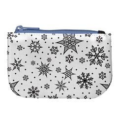 Snowflake-icon-vector-christmas-seamless-background-531ed32d02319f9f1bce1dc6587194eb Large Coin Purse by saad11