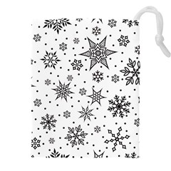 Snowflake-icon-vector-christmas-seamless-background-531ed32d02319f9f1bce1dc6587194eb Drawstring Pouch (5xl) by saad11