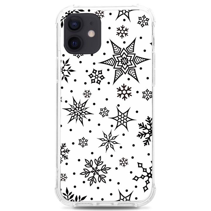 Snowflake-icon-vector-christmas-seamless-background-531ed32d02319f9f1bce1dc6587194eb iPhone 12/12 Pro TPU UV Print Case