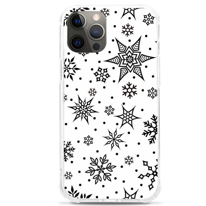 Snowflake-icon-vector-christmas-seamless-background-531ed32d02319f9f1bce1dc6587194eb iPhone 12 Pro max TPU UV Print Case