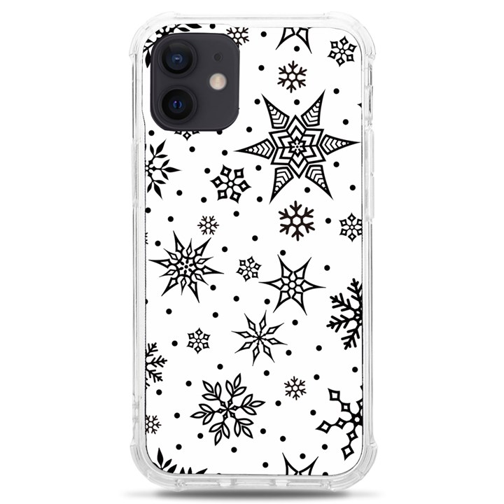 Snowflake-icon-vector-christmas-seamless-background-531ed32d02319f9f1bce1dc6587194eb iPhone 12 mini TPU UV Print Case	