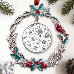 Snowflake-icon-vector-christmas-seamless-background-531ed32d02319f9f1bce1dc6587194eb Metal X mas Wreath Holly Leaf Ornament