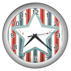 Star-decorative-embellishment-6aa070a89baeccaaaca156bbe13c325f Wall Clock (silver) by saad11