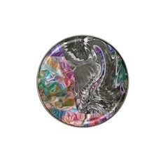 Wing On Abstract Delta Hat Clip Ball Marker by kaleidomarblingart