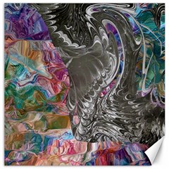 Wing On Abstract Delta Canvas 12  X 12  by kaleidomarblingart