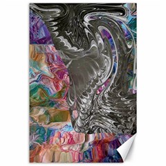 Wing On Abstract Delta Canvas 24  X 36  by kaleidomarblingart