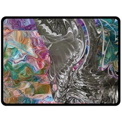 Wing On Abstract Delta Fleece Blanket (large) by kaleidomarblingart