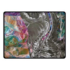 Wing On Abstract Delta Fleece Blanket (small) by kaleidomarblingart