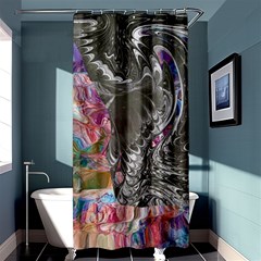 Wing On Abstract Delta Shower Curtain 36  X 72  (stall)  by kaleidomarblingart