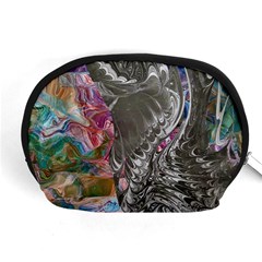 Wing On Abstract Delta Accessory Pouch (medium) by kaleidomarblingart