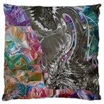 Wing on abstract delta Large Premium Plush Fleece Cushion Case (One Side) Front