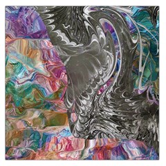 Wing On Abstract Delta Square Satin Scarf (36  X 36 ) by kaleidomarblingart