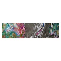 Wing On Abstract Delta Oblong Satin Scarf (16  X 60 ) by kaleidomarblingart