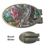 Wing on abstract delta Money Clips (Oval)  Front